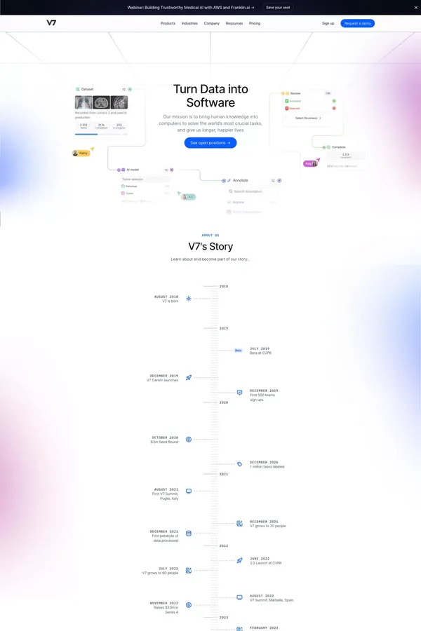 About V7 - About Us  design inspiration