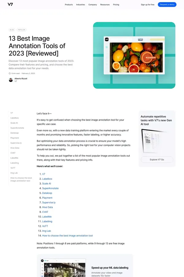 13 Best Image Annotation Tools of 2023 [Reviewed] - Blog Post design inspiration