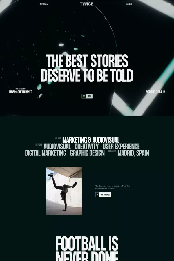 TWICE© - THE BEST STORIES DESERVE TO BE TOLD - Portfolio design inspiration