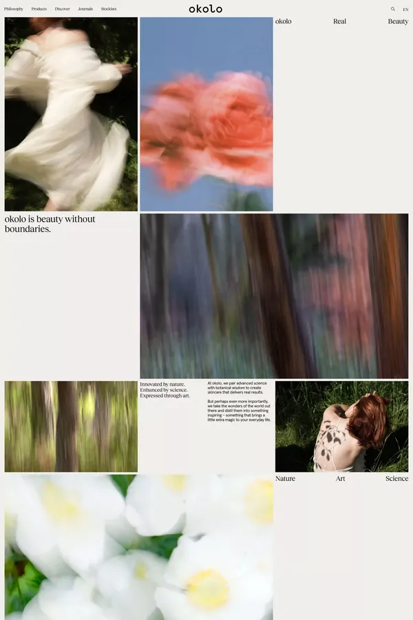 Okolo - Portfolio design inspiration