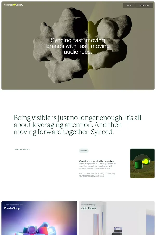 Vendredi Society - Portfolio design inspiration