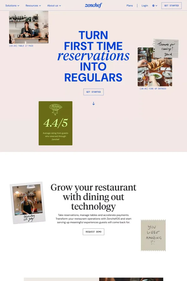 Restaurant software and restaurant management application - Landing design inspiration