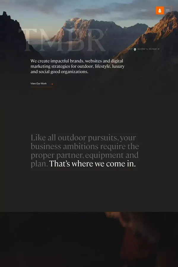 TMBR Digital Marketing Agency - Web Design, Branding & Advertising - Jackson, WY - Portfolio design inspiration