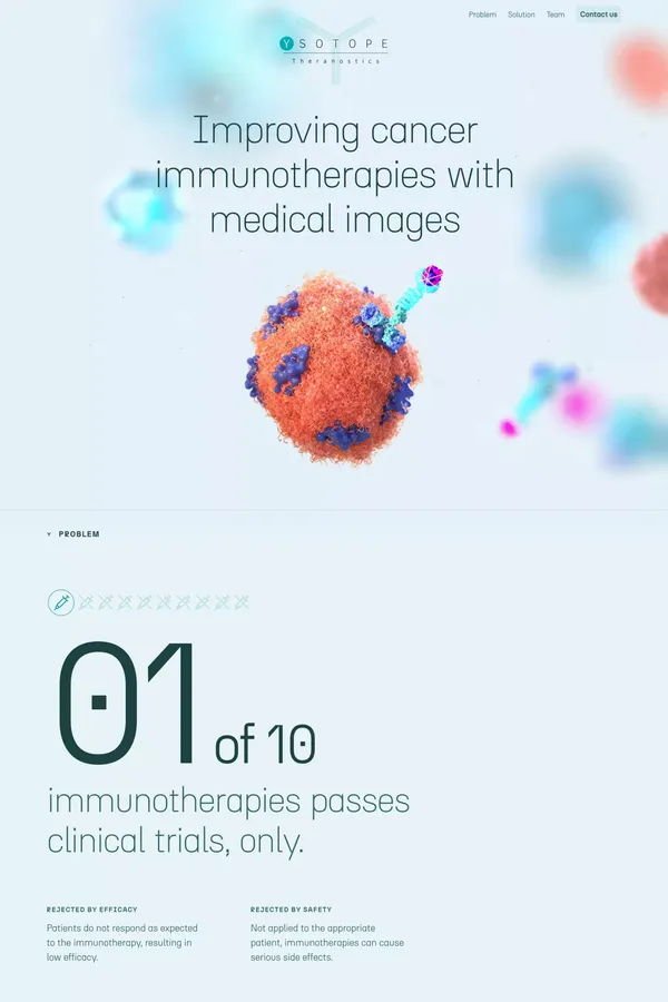 Ysotope - Landing design inspiration