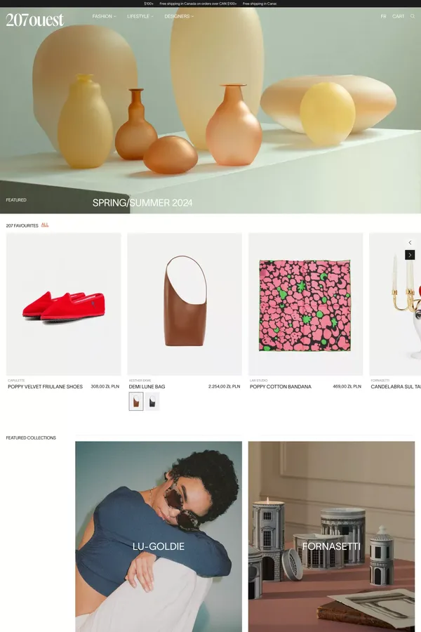 Fashion and Design Concept Store in the Heart of Mile End | 207ouest – 207 Ouest - Ecommerce design inspiration