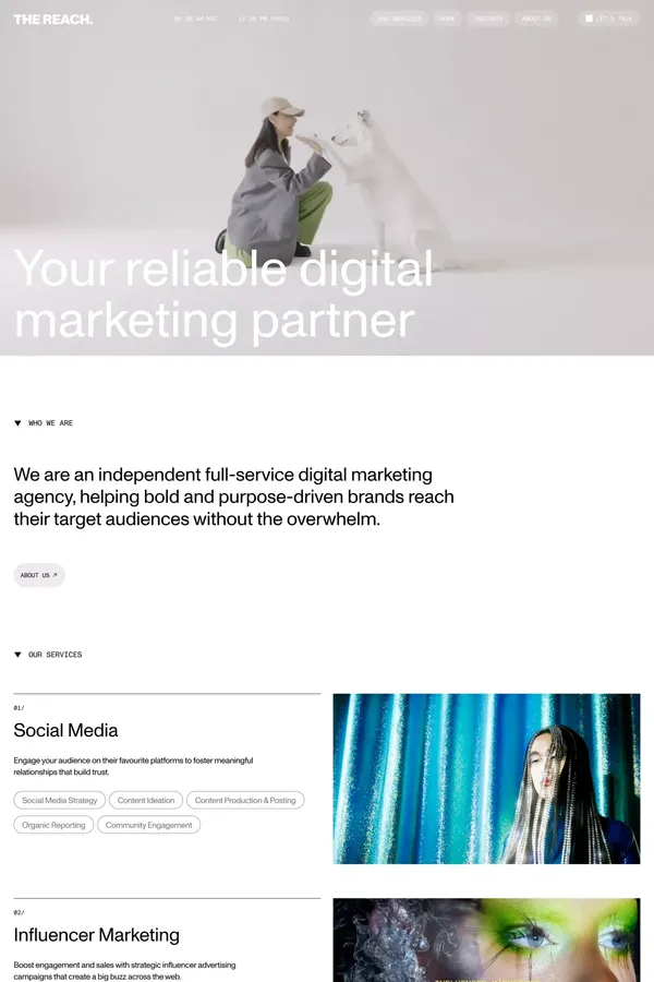 THE REACH.: B2B marketing agency Chicago - Portfolio design inspiration