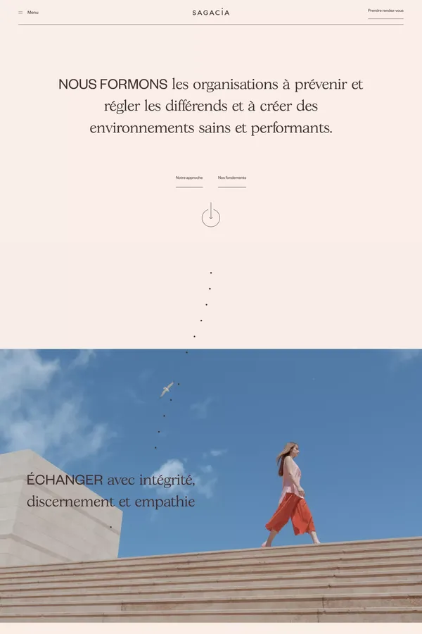 Accueil - Sagacia - Landing design inspiration
