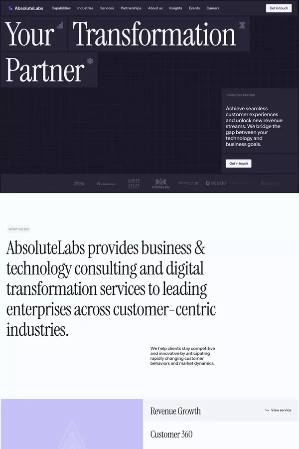 AbsoluteLabs - Landing design inspiration