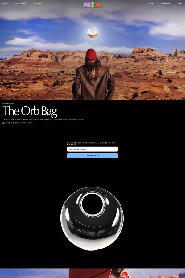 Nik Bentel Studio - Ecommerce design inspiration