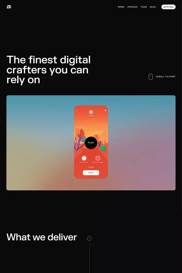 Z1 Digital Studio - Portfolio design inspiration