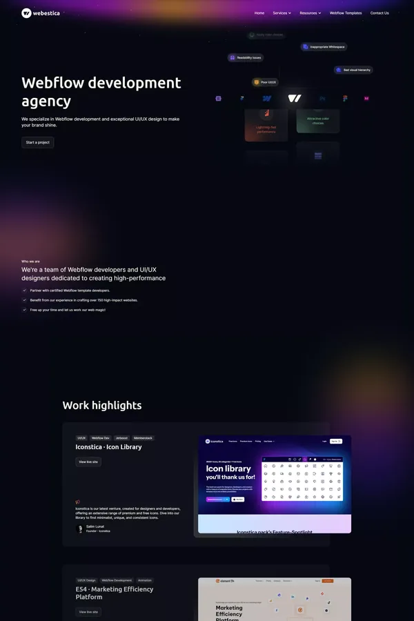 Webflow Development and UI/UX design agency!