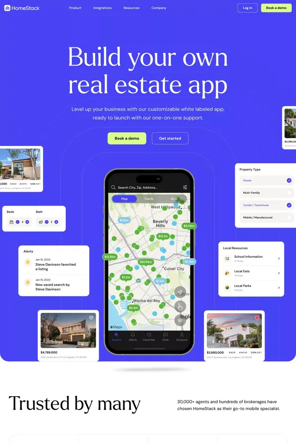 HomeStack - Custom Real Estate Apps for Agents & Brokers - Landing design inspiration