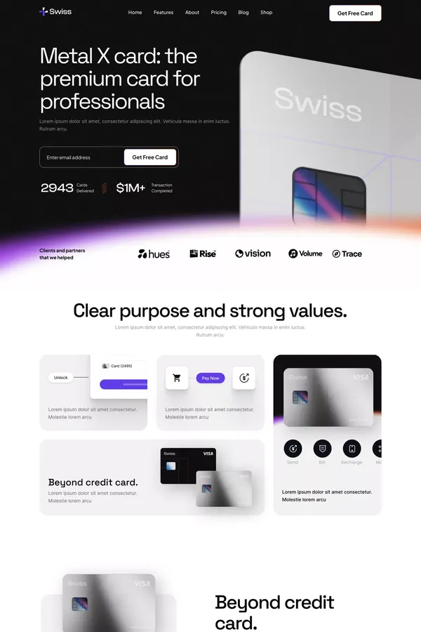 Swiss - Webflow HTML website template