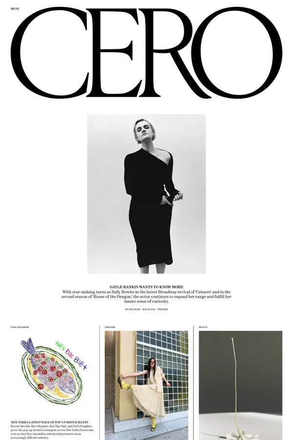 Cero Magazine - Blog design inspiration