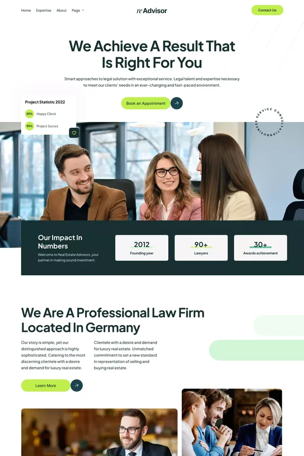 reAdvisor Webflow HMTL website template