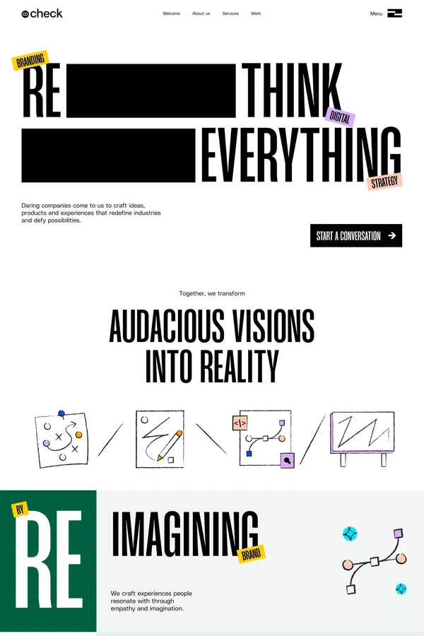 Check | Unconventional Design Company - Landing design inspiration