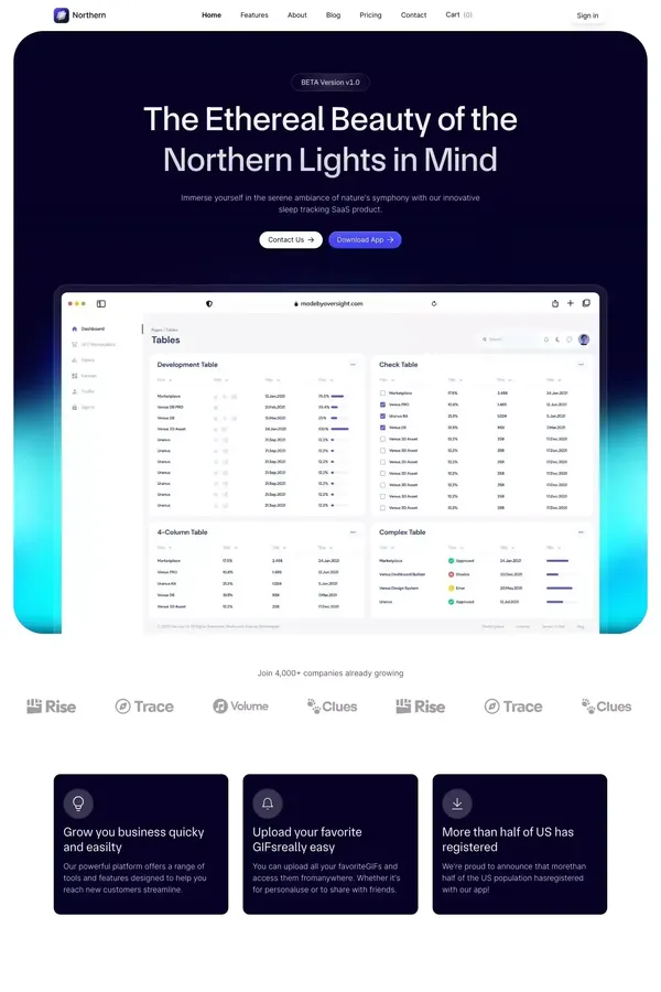 Northern - Webflow Ecommerce website template - Template design inspiration