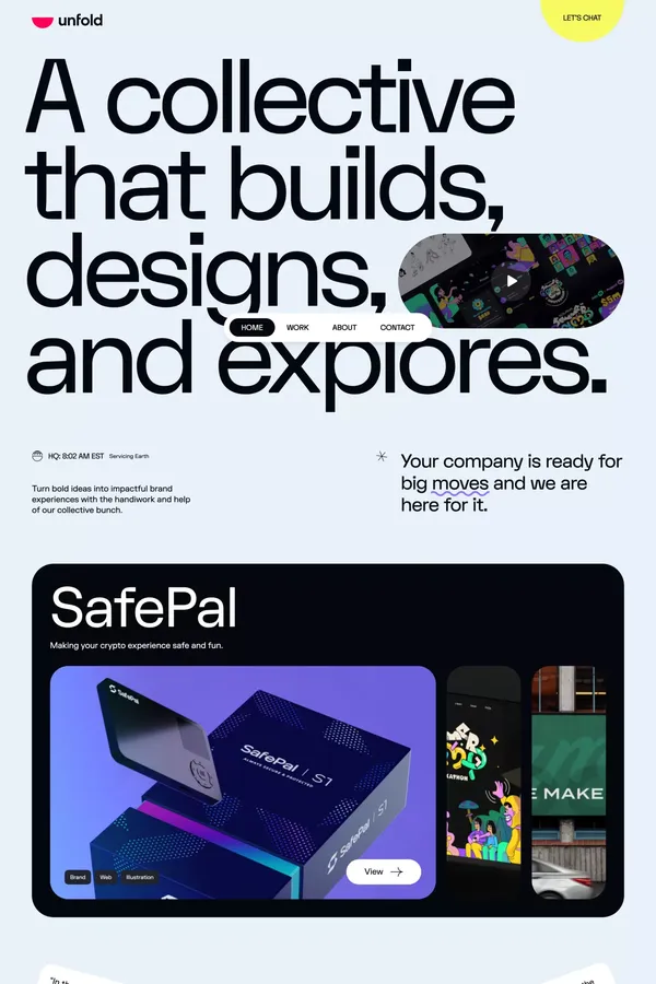 Unfold: A collective that builds, designs, & explores - Portfolio design inspiration