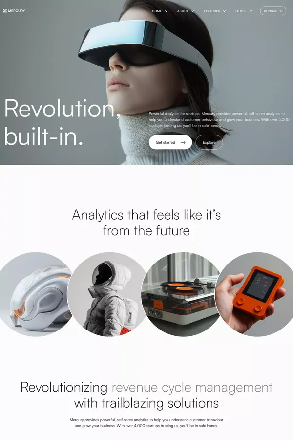Mercury - Webflow Ecommerce website template - Template design inspiration
