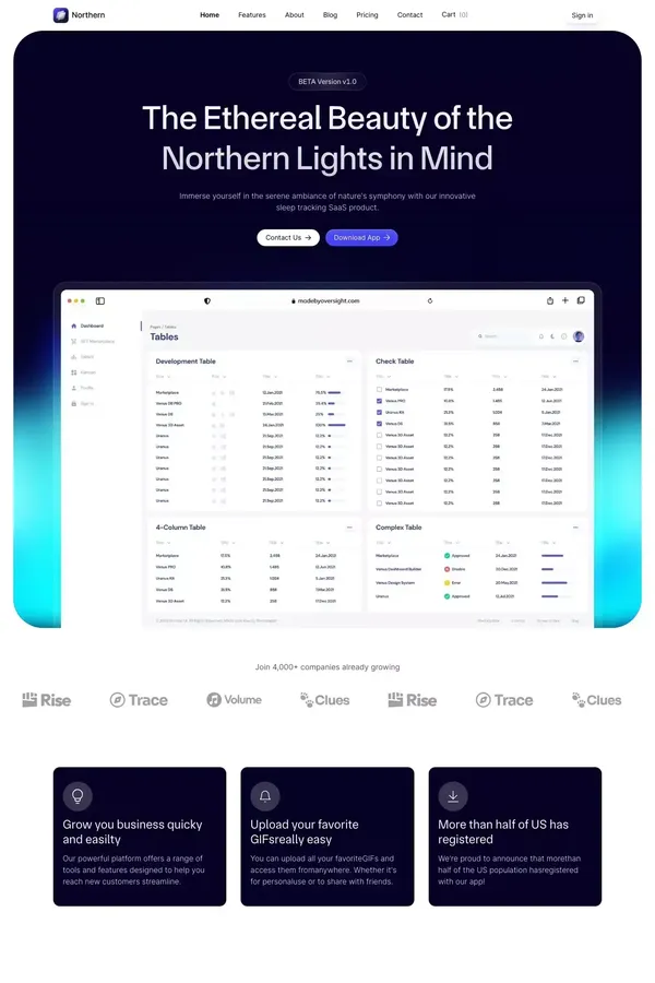 Northern - Webflow Ecommerce website template - Template design inspiration