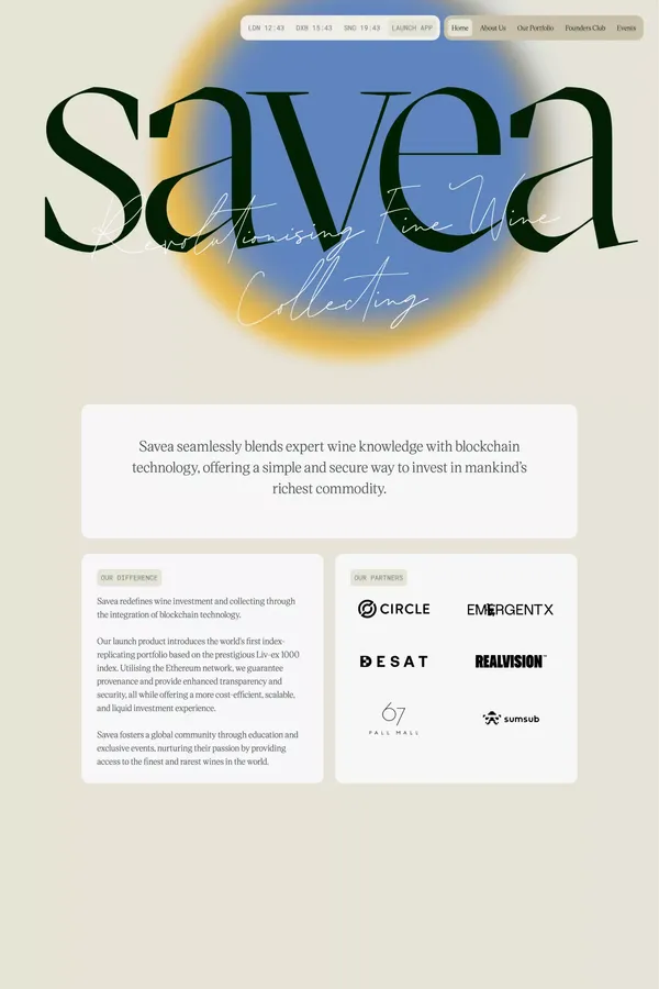 Revolutionising fine wine investment - Landing design inspiration