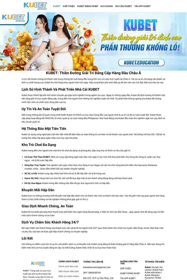 Kubet: Thiên Đường Giải Trí Đẳng Cấp Hàng Đầu Châu Á - website design inspiration