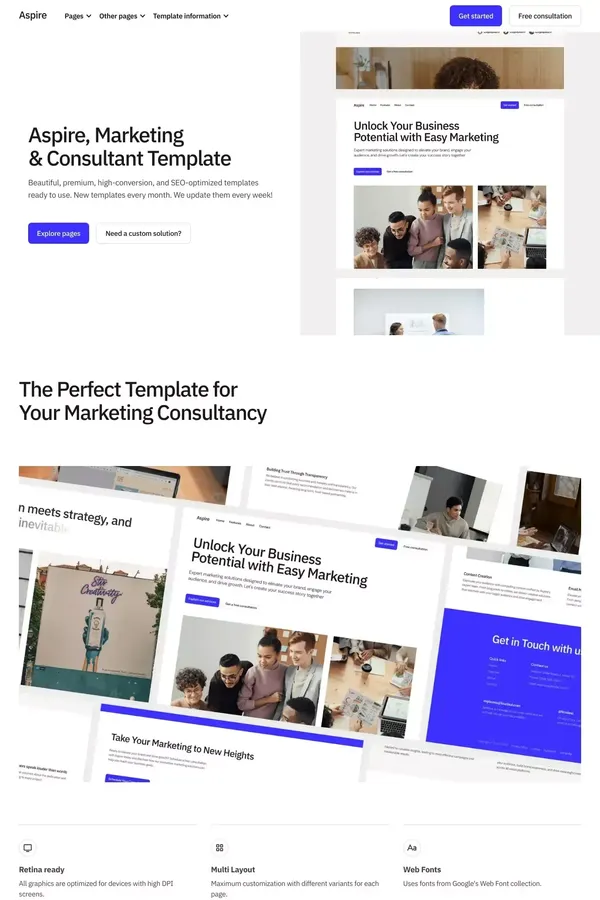Aspire Template Presentation - Webflow HTML website template - website design inspiration