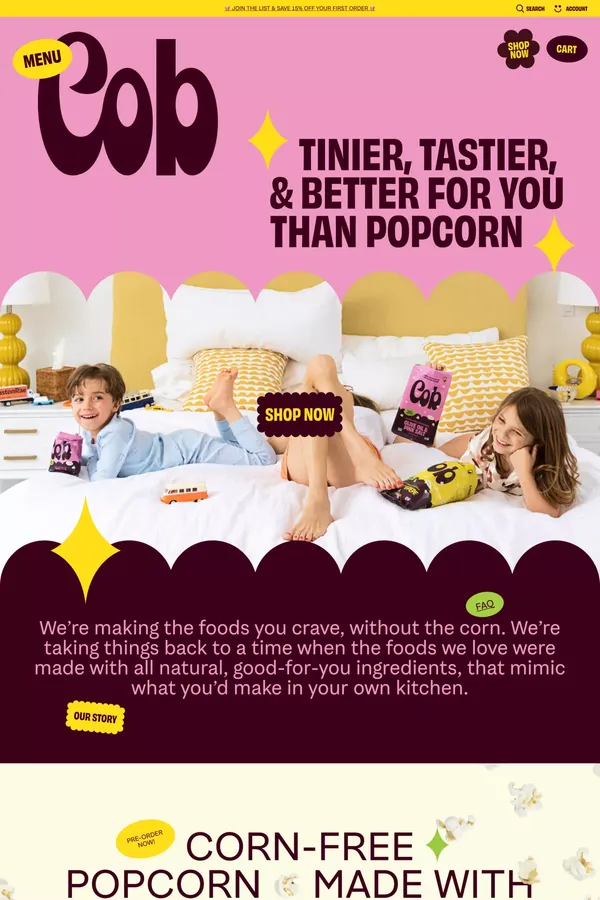 COB - CORN-FREE FOOD & SNACKS – Cob - Landing design inspiration