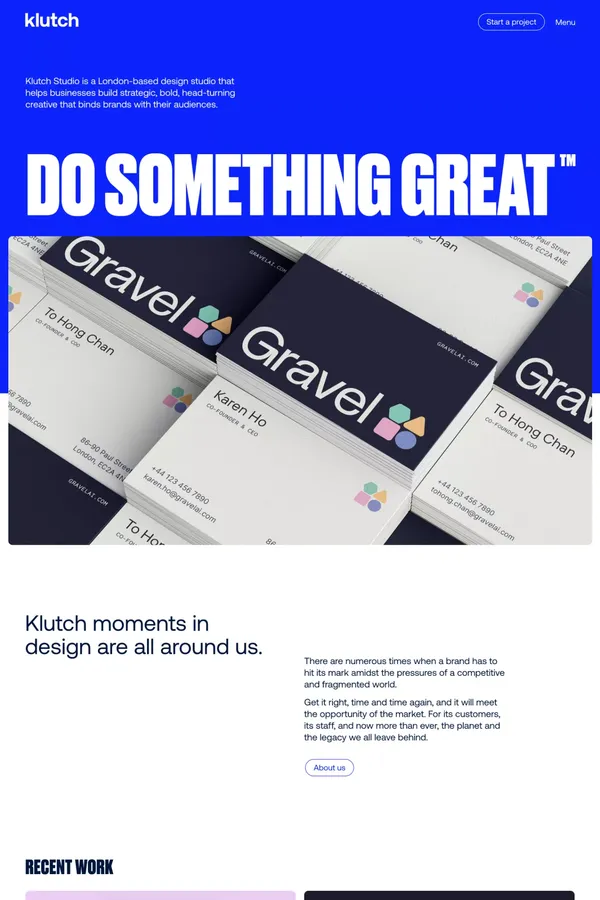 Design Studio London | Creative Studio London - Portfolio design inspiration