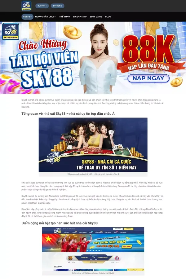 Sky88 - Truy cập Sky88 nhận ngay phần thưởng cực lớn - website design inspiration