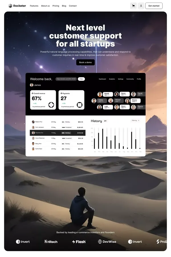 Rocketer - Webflow Ecommerce Website Template - Template design inspiration