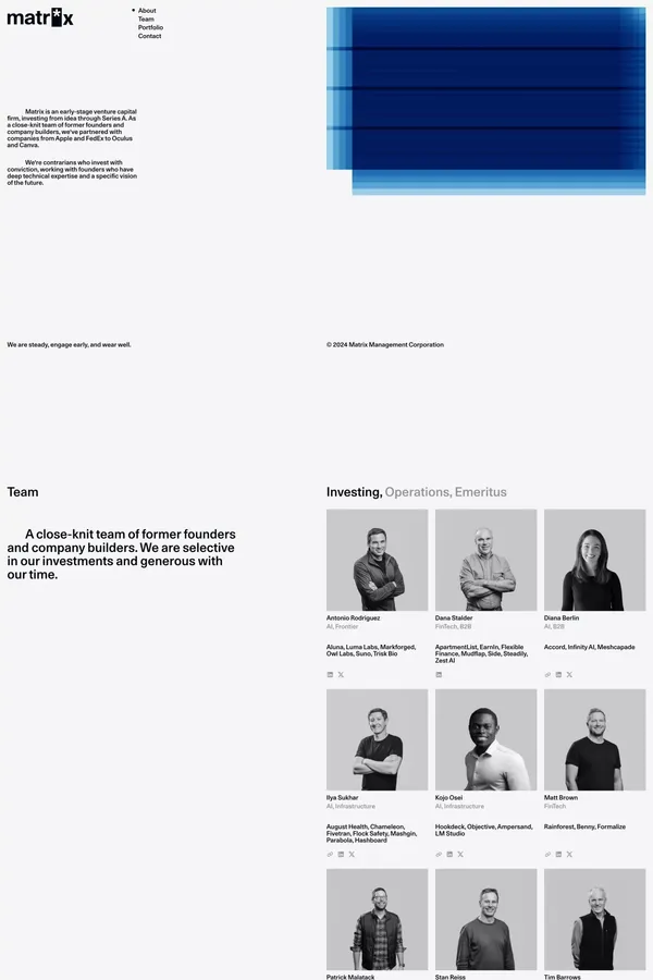 Matrix - Portfolio design inspiration