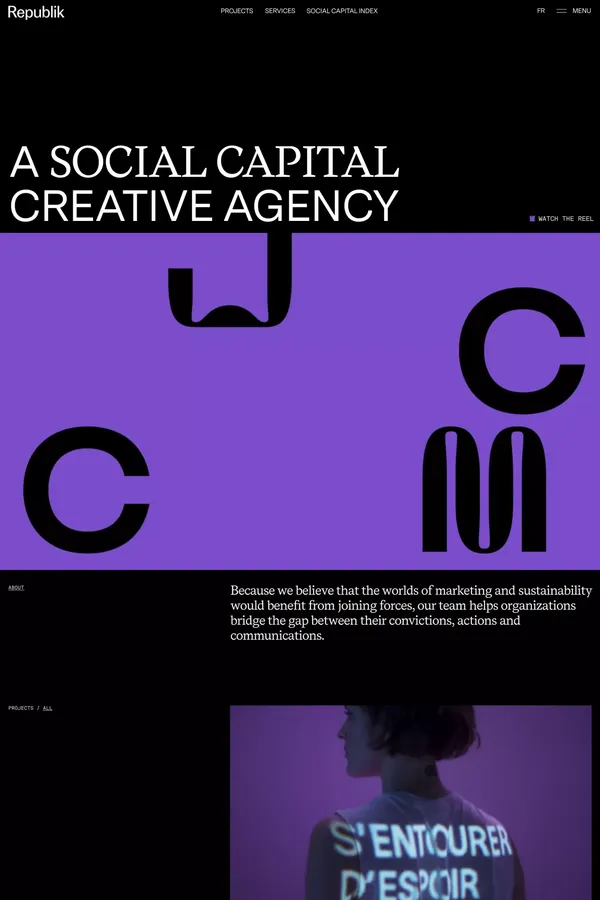 Republik | Creating Social Capital - Portfolio design inspiration