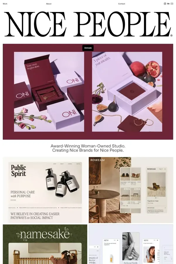 Nice People | Design Studio that specializes in Branding, Packaging, and Websites - Portfolio design inspiration