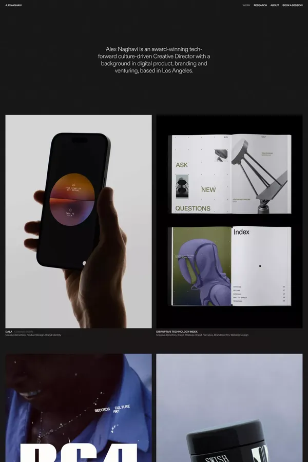 Alex Naghavi — Award-Winning Creative Director - Portfolio design inspiration
