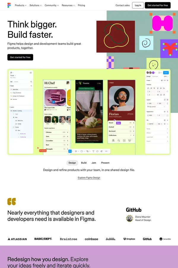 Figma: The Collaborative Interface Design Tool - Landing design inspiration