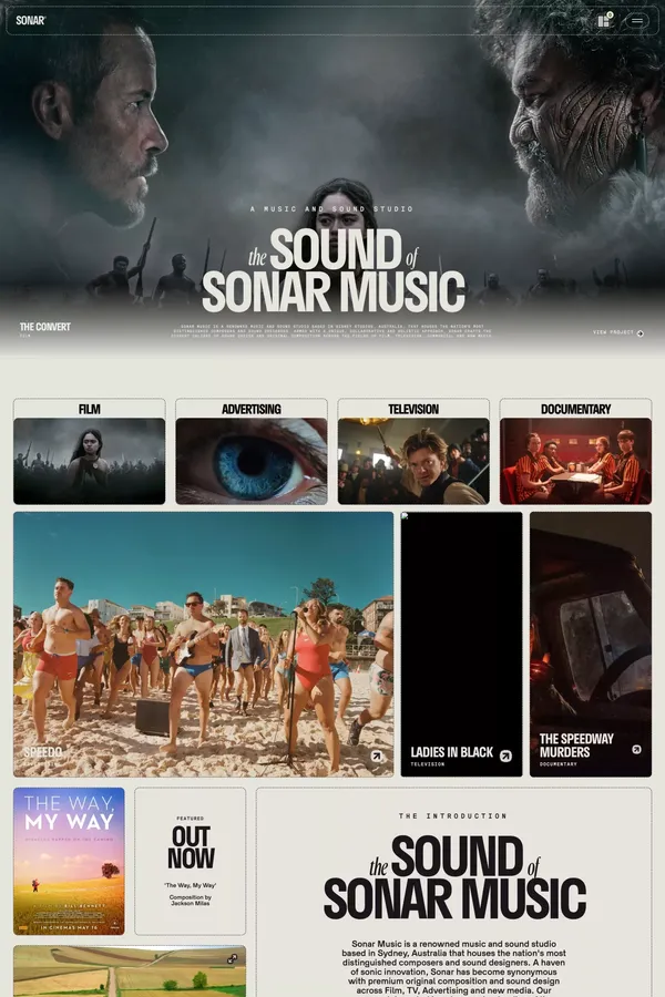 Sonar Music - Portfolio design inspiration