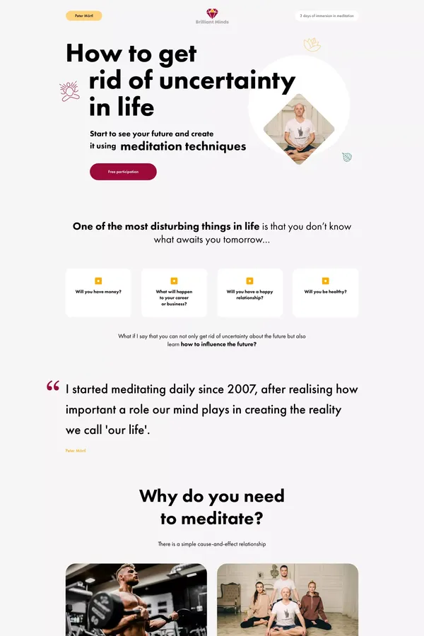 HOW TO GET RID OF UNCERTAINTY IN LIFE - Landing design inspiration