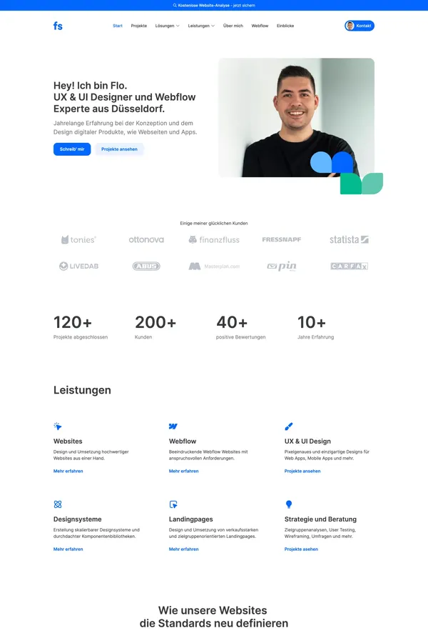 Flo Steinle: UX & UI Designer ★ Webdesigner ★ Webflow Experte ❤️
