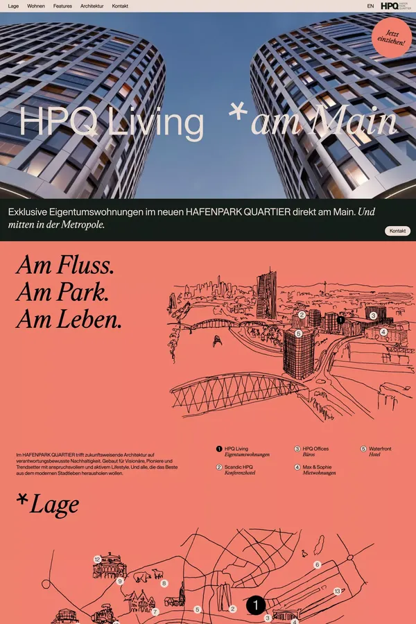 HPQ Frankfurt - Landing design inspiration