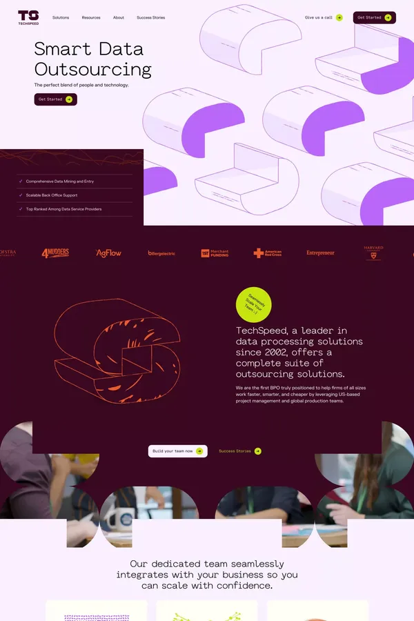 TechSpeed - Landing design inspiration