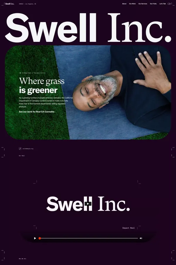 Swell Inc | Creative and Marketing for Social Justice - Portfolio design inspiration