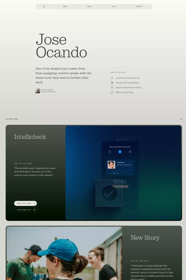 Jose Ocando - Portfolio design inspiration