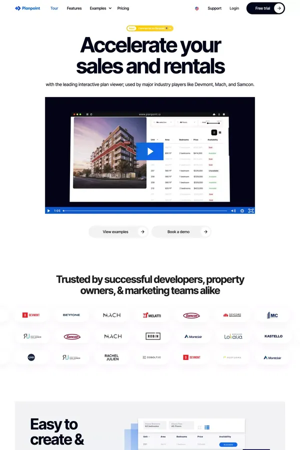 Planpoint | Plan Viewer for Real Estate Websites - Landing design inspiration