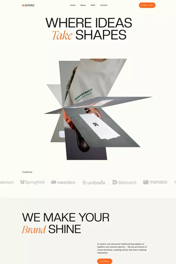 Asteriz – Webflow Ecommerce Website Template - Template design inspiration
