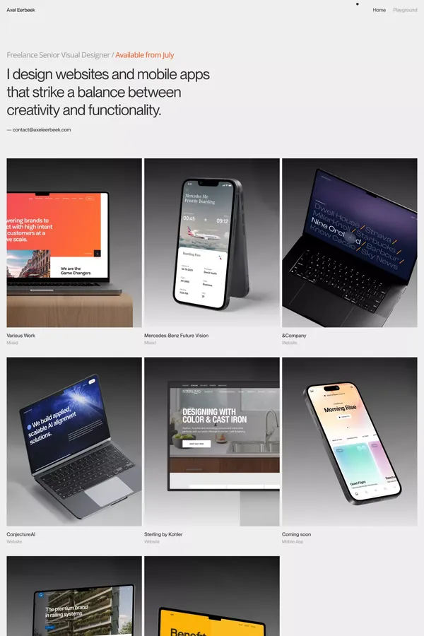 Axel Eerbeek - Portfolio