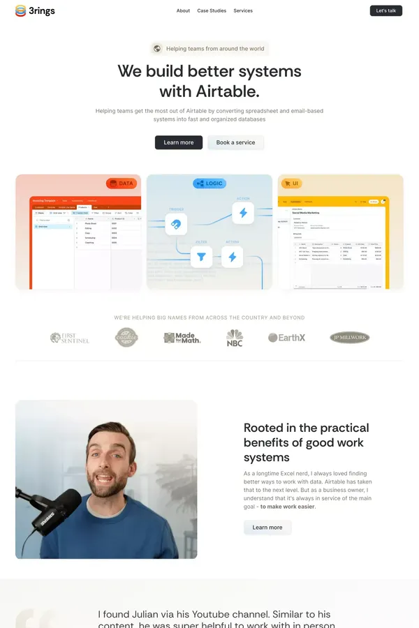 3Rings Consulting - Landing design inspiration