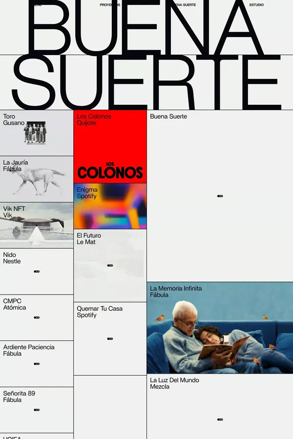 Buena Suerte - Portfolio design inspiration