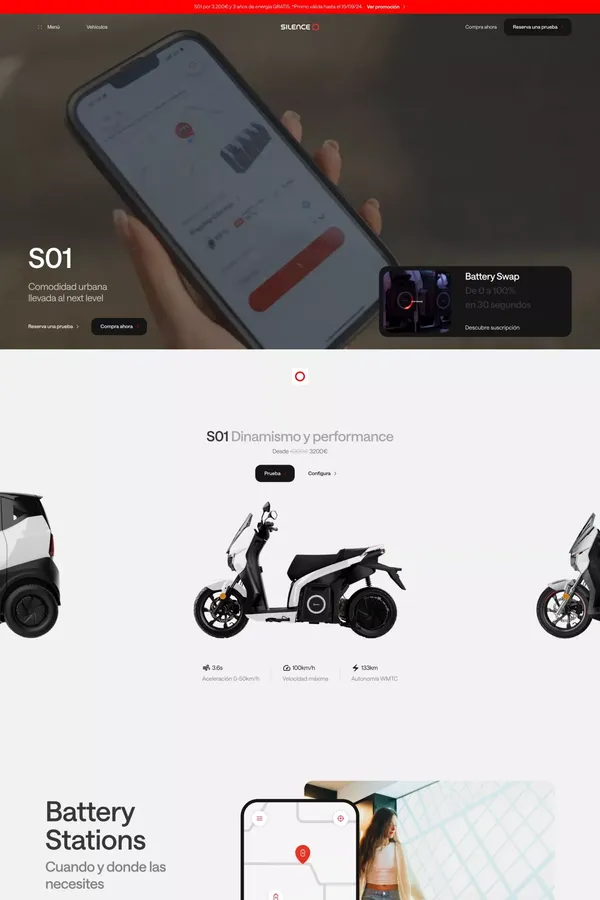Silence | Urban Ecomobility - Landing design inspiration