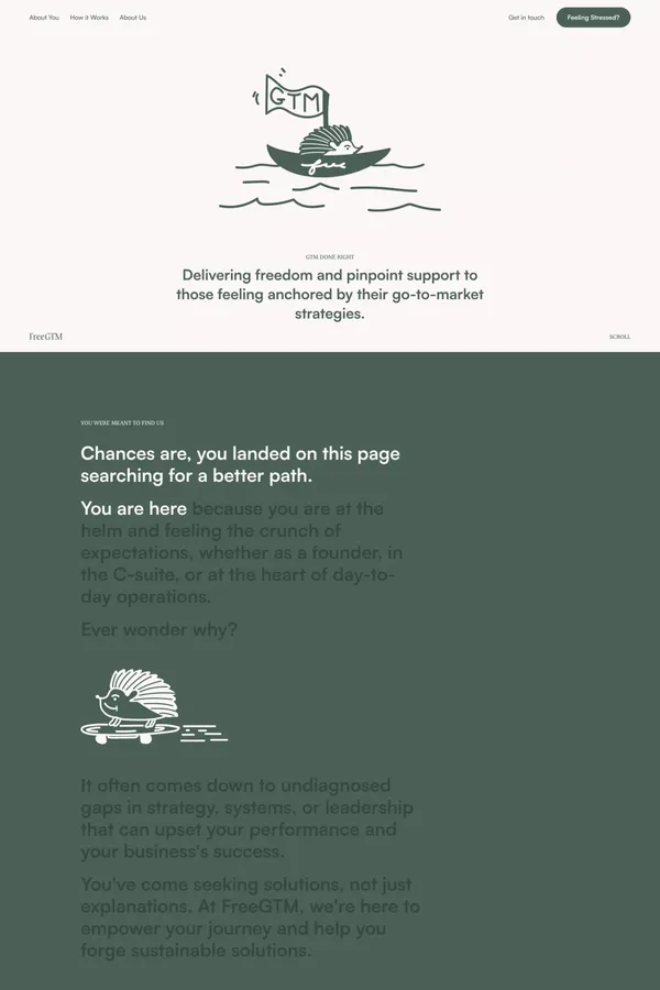 GTM DONE RIGHT - Landing design inspiration